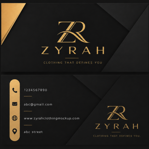 business card ZYRAH ( front and back )
